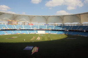Dubai International Cricket Stadium, the venue where Shree Charani set her career-best ICC rating in the Women's Asia Cup 2026 final